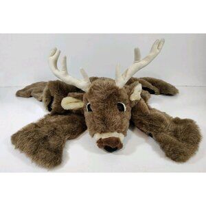 Carstens White Tail Deer Buck Antlers Rug Plush Decor Nursery Kids Room 30x36